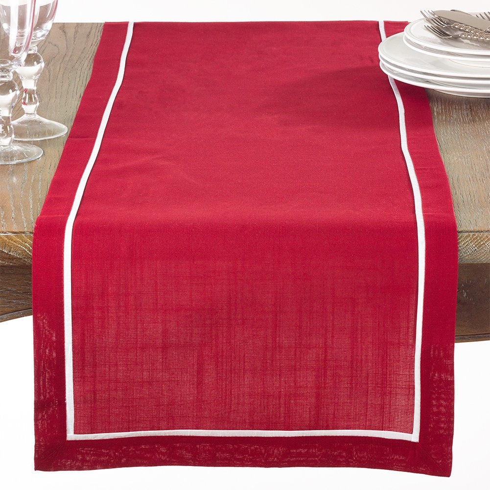 Classic Pleated Border Table Runner