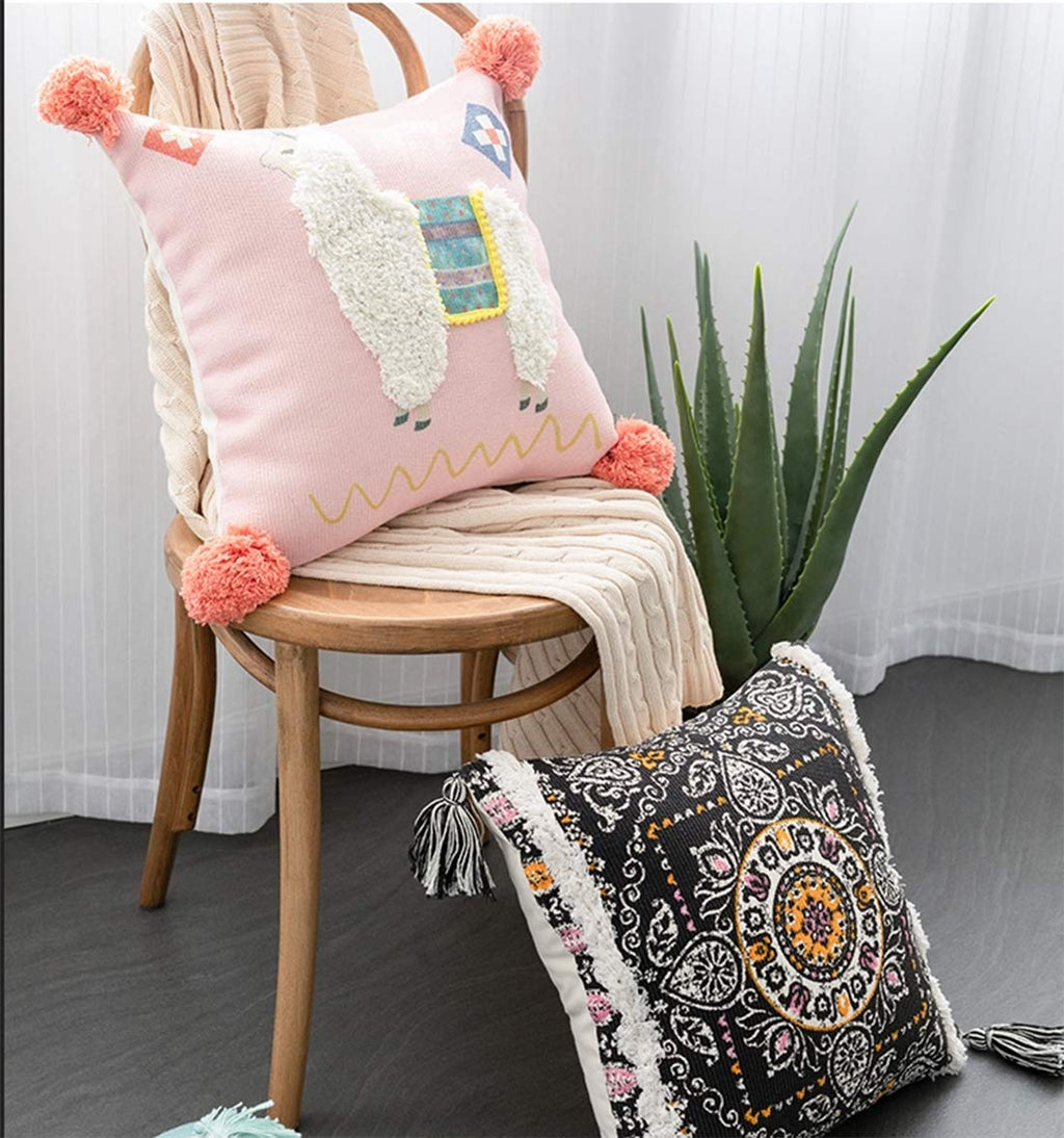 Textured Boho Accent Pillow