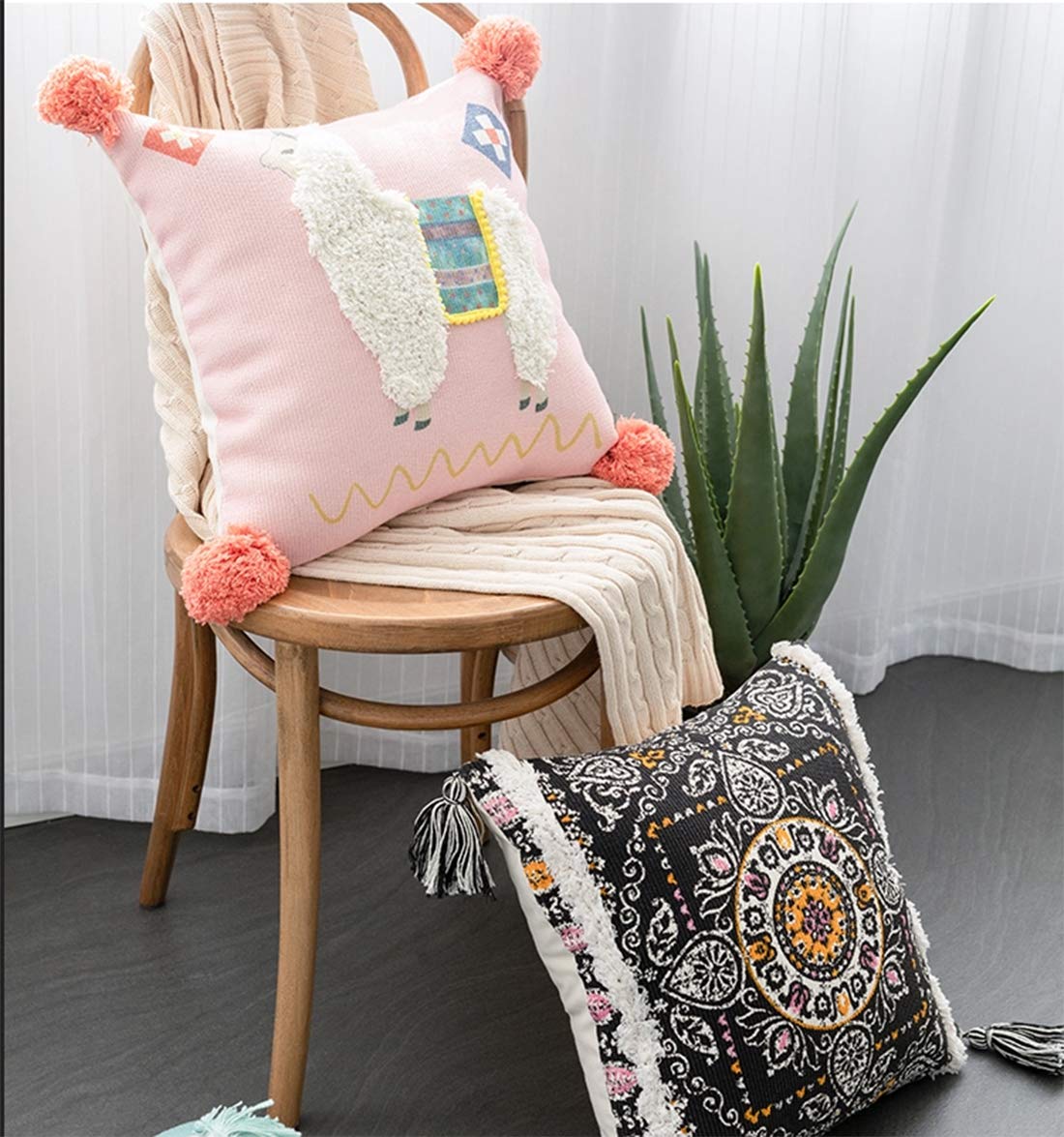 Textured Boho Accent Pillow