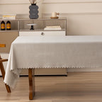 Wave Border Solid Tablecloth