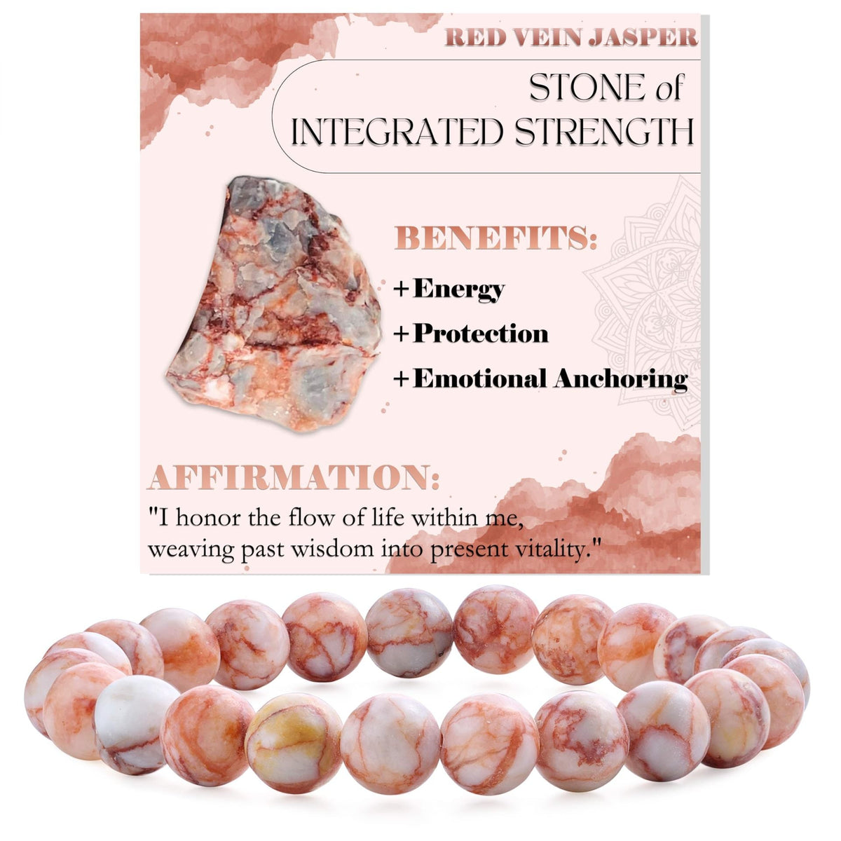 Handcrafted Natural Stone Beaded Bracelet