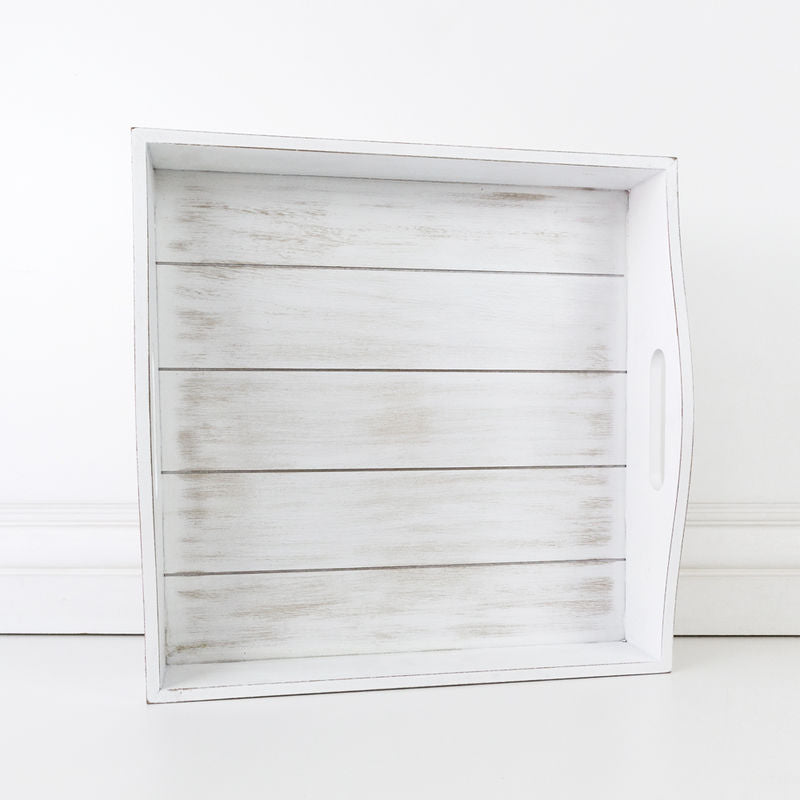 15x4x15 wd shiplap tray wh