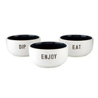 Eat Dip Enjoy Ceramic Dip Bowl Set - Face to Face