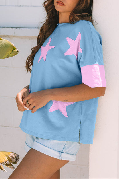 Star Patchwork Short Sleeve T-Shirt