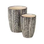 Wavy Patterned Planter or Vase (Set of 6)