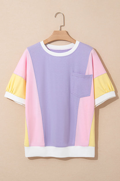 Colorblock Chest Pocket T-Shirt
