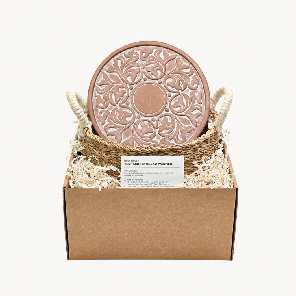 Vine Handmade Bread Warmer & Wicker Basket