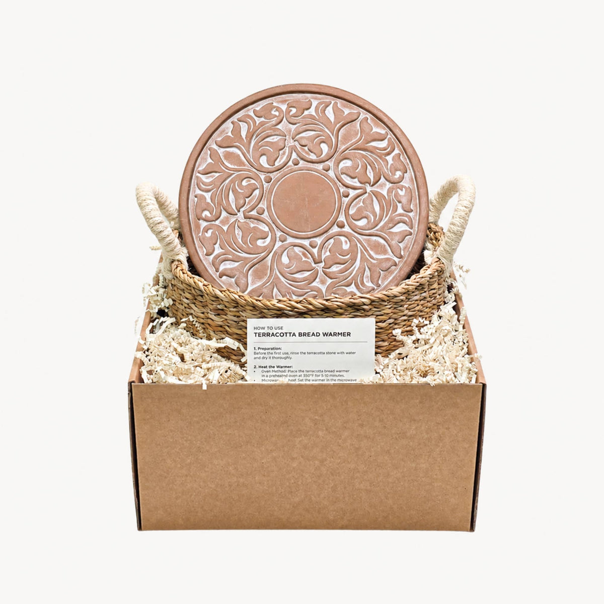 Vine Handmade Bread Warmer & Wicker Basket