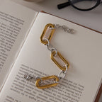Two Tone Oval Link Bracelet