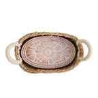 Floral Handmade Bread Warmer & Wicker Basket