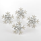 Beaded Snowflake Napkin Rings — Set of 4