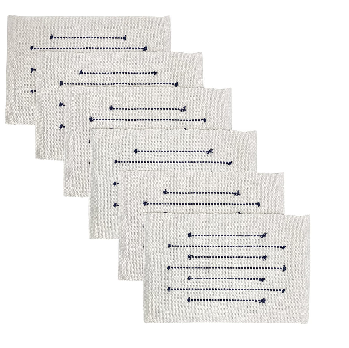 Textured Stripe Cotton Placemats