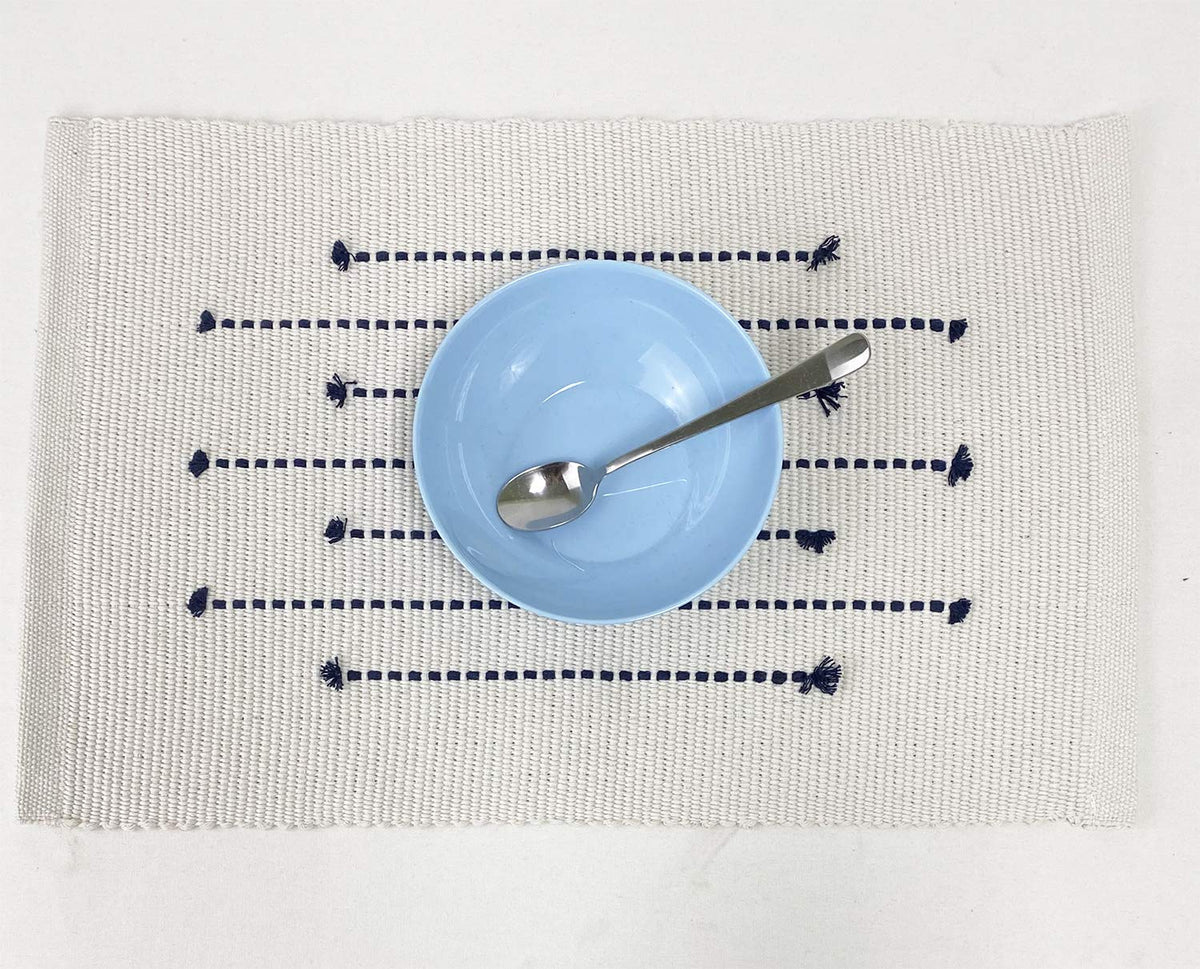 Textured Stripe Cotton Placemats