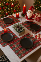 Tartan Snowflake Placemats — Set of 4