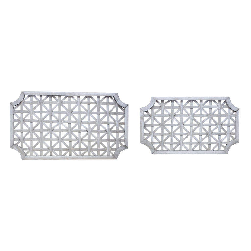 Woven Wood Wall Hanging (Set of 2)