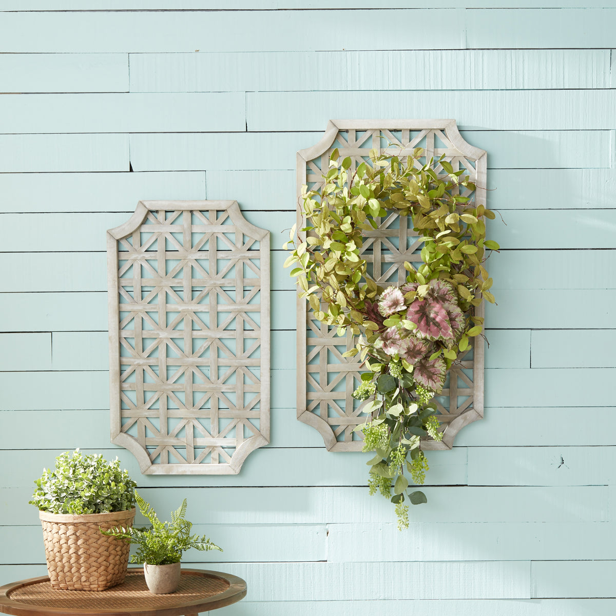 Woven Wood Wall Hanging (Set of 2)