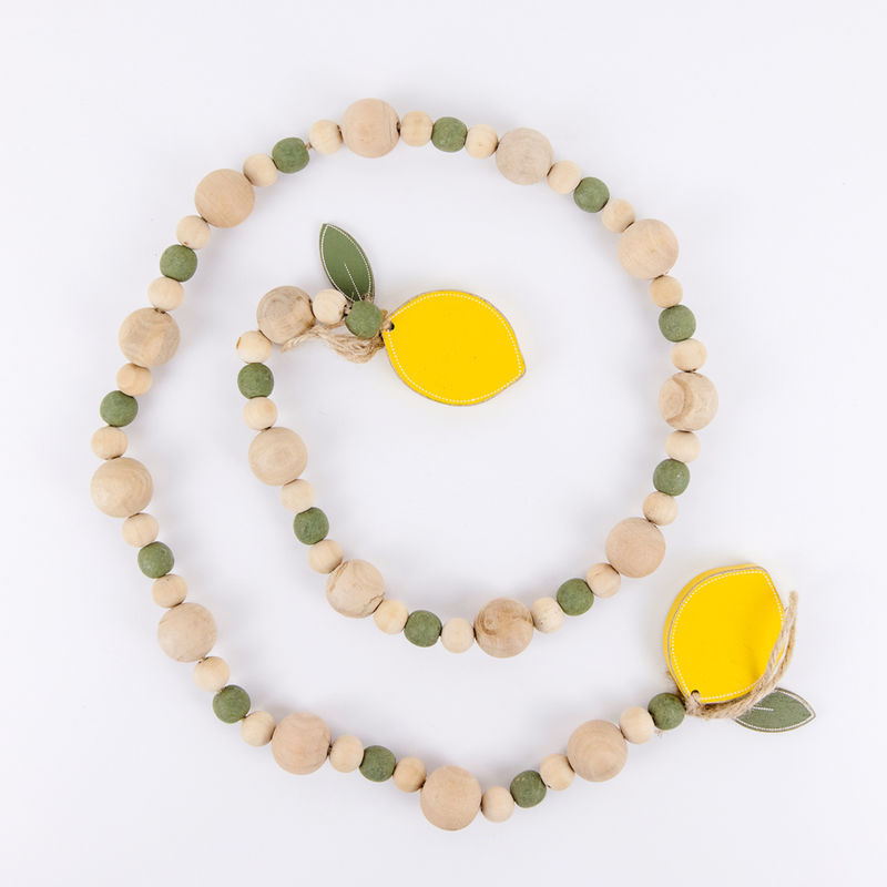 40x2x1 wd bead grlnd (LEMON) yl/green/white