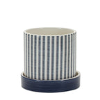 Geometric Pattern Planter with Plate (Set of 2)