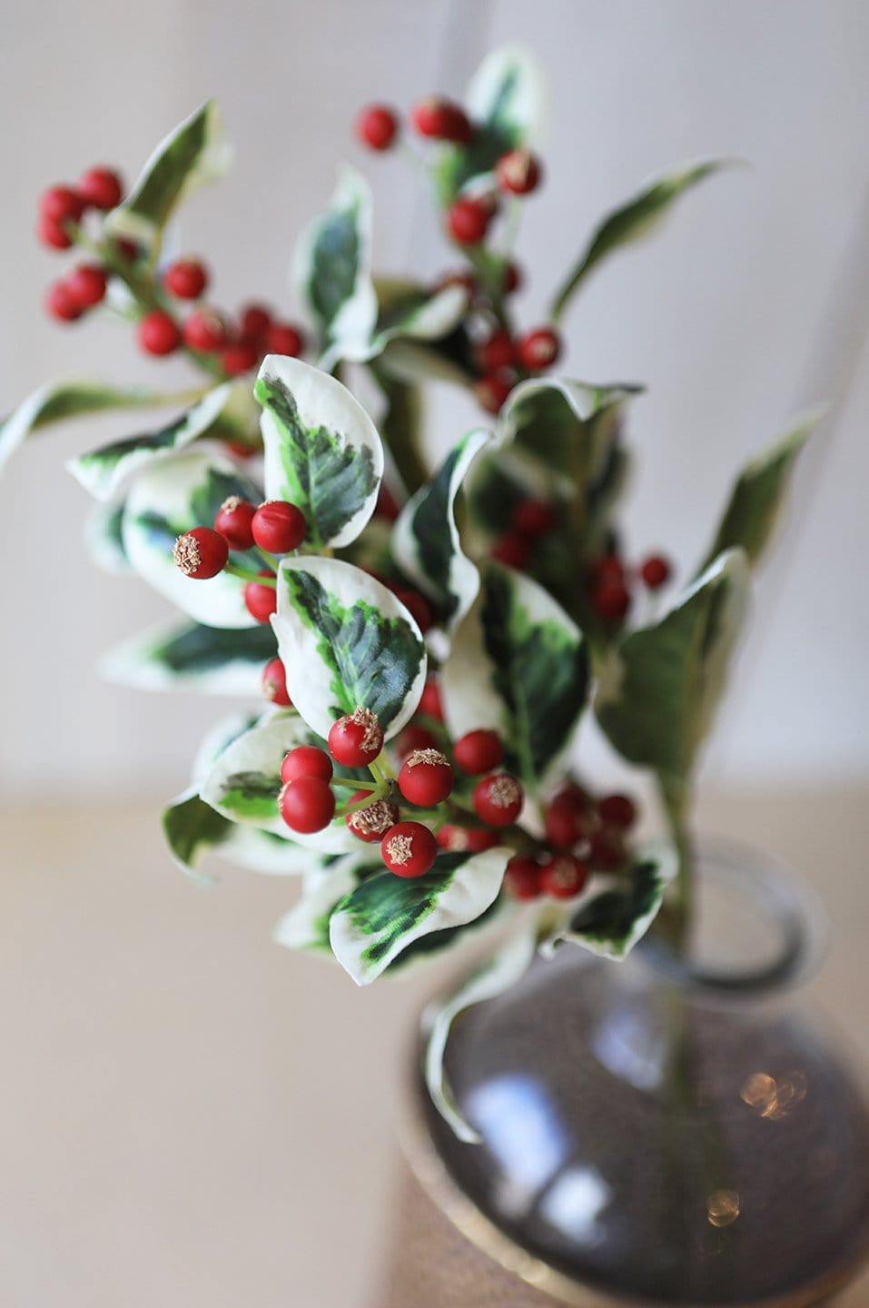 Faux Holly Stem