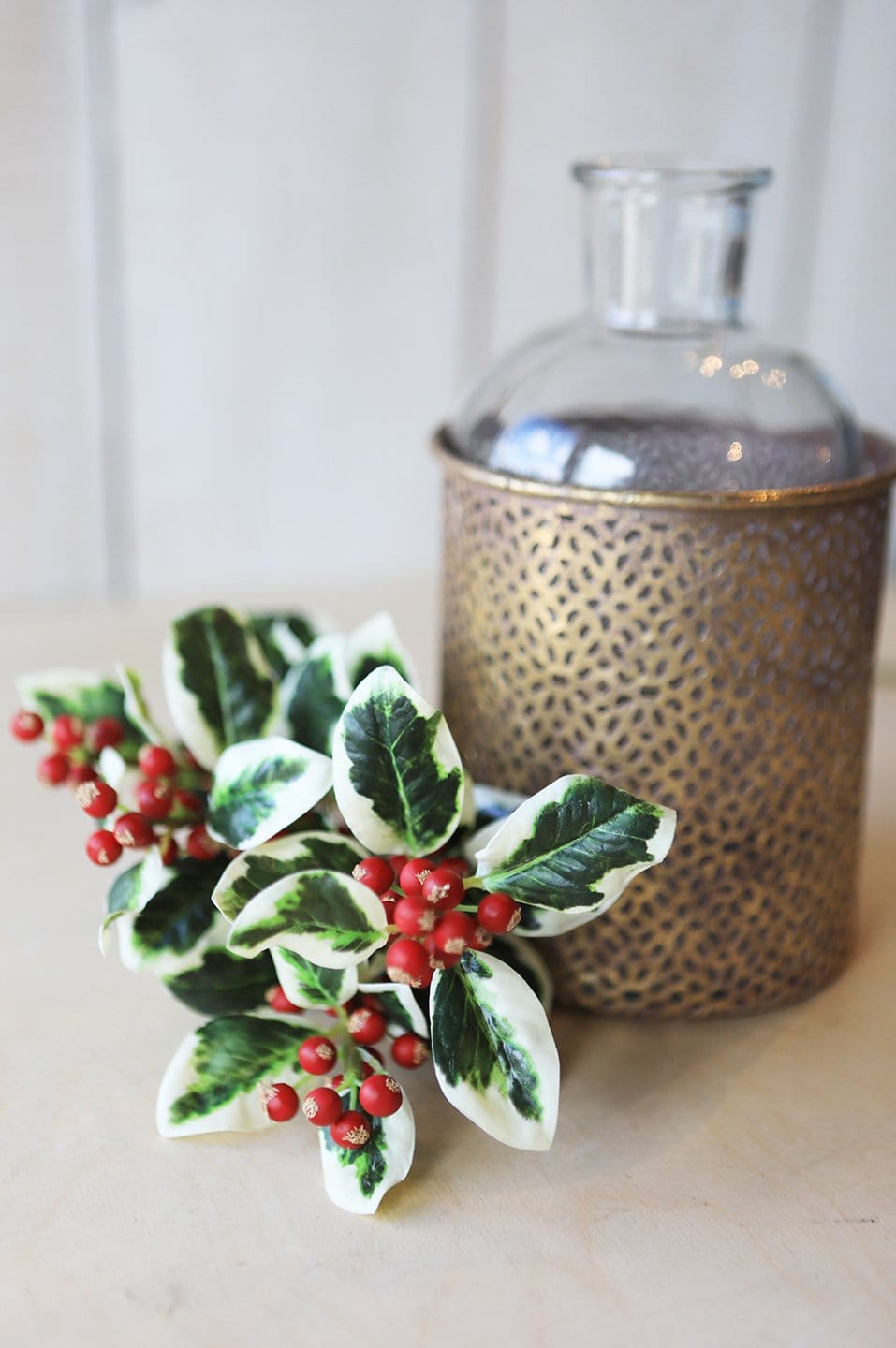 Faux Holly Stem