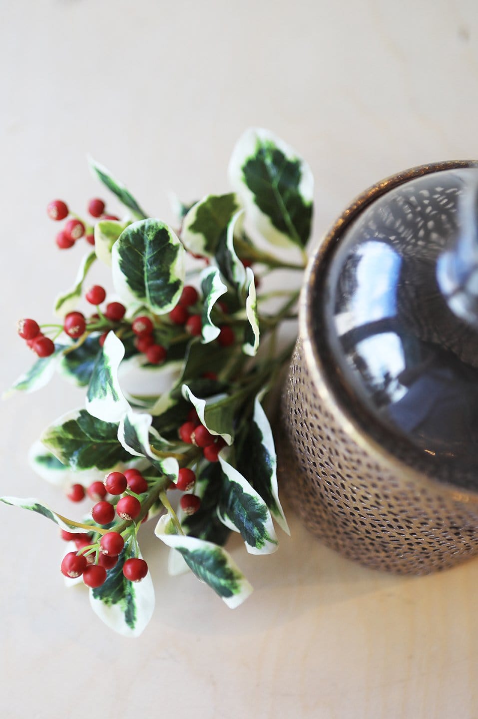 Faux Holly Stem