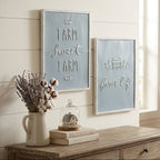 Metal Farm Life Sentiment Sign (Set of 2)