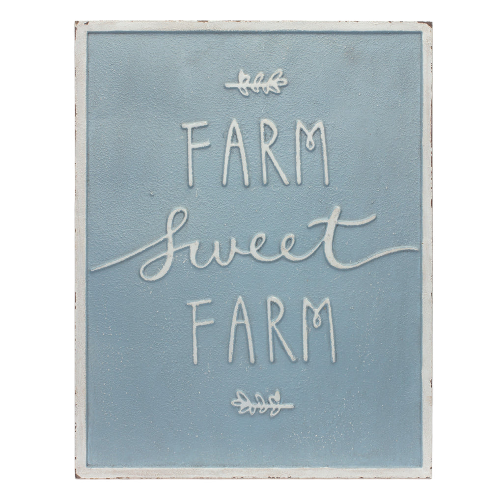 Metal Farm Life Sentiment Sign (Set of 2)