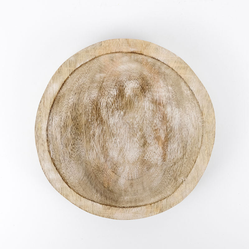 16x1.5x16 Mango Wood rnd tray, natural/white