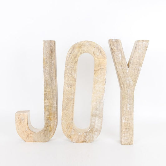 22x16x3 Mango Wood cutout (JOY) natural/white