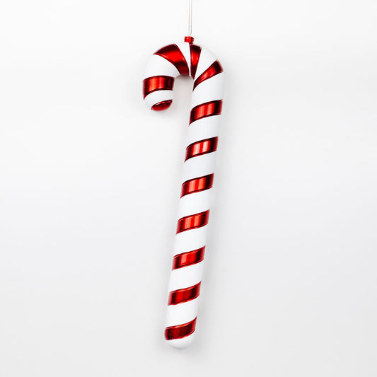 24" acrylic candy cane orn, red/white