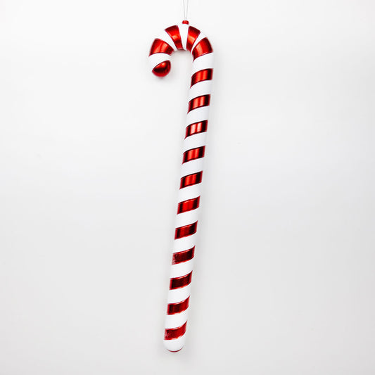 36" acrylic candy cane orn, red/white