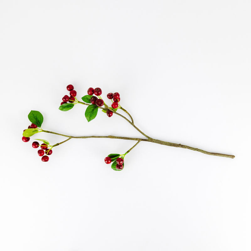 16" faux/foam ficus berry clusters, red