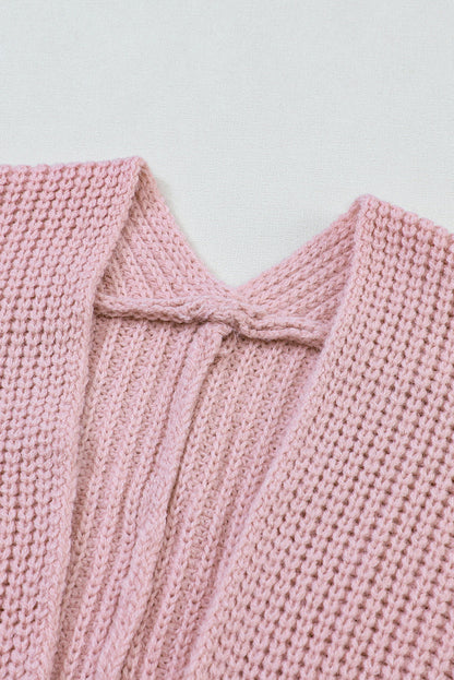 Solid Open Front Cardigan