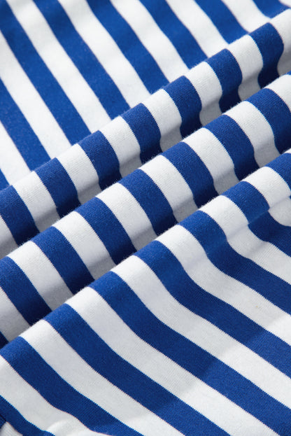 Stripe Sleeveless Tiered Mini Dress