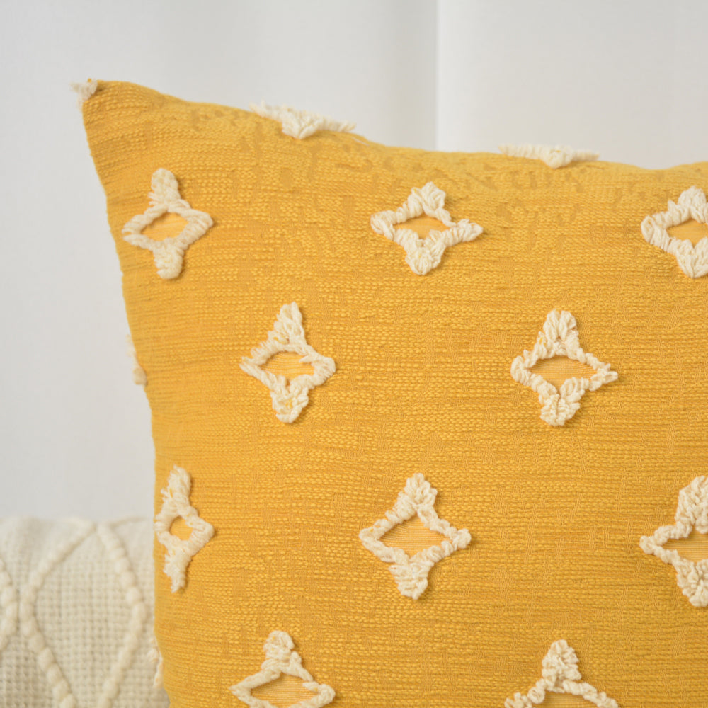12''x20'' Tufted Floral Lumbar Throw Pillow with Insert