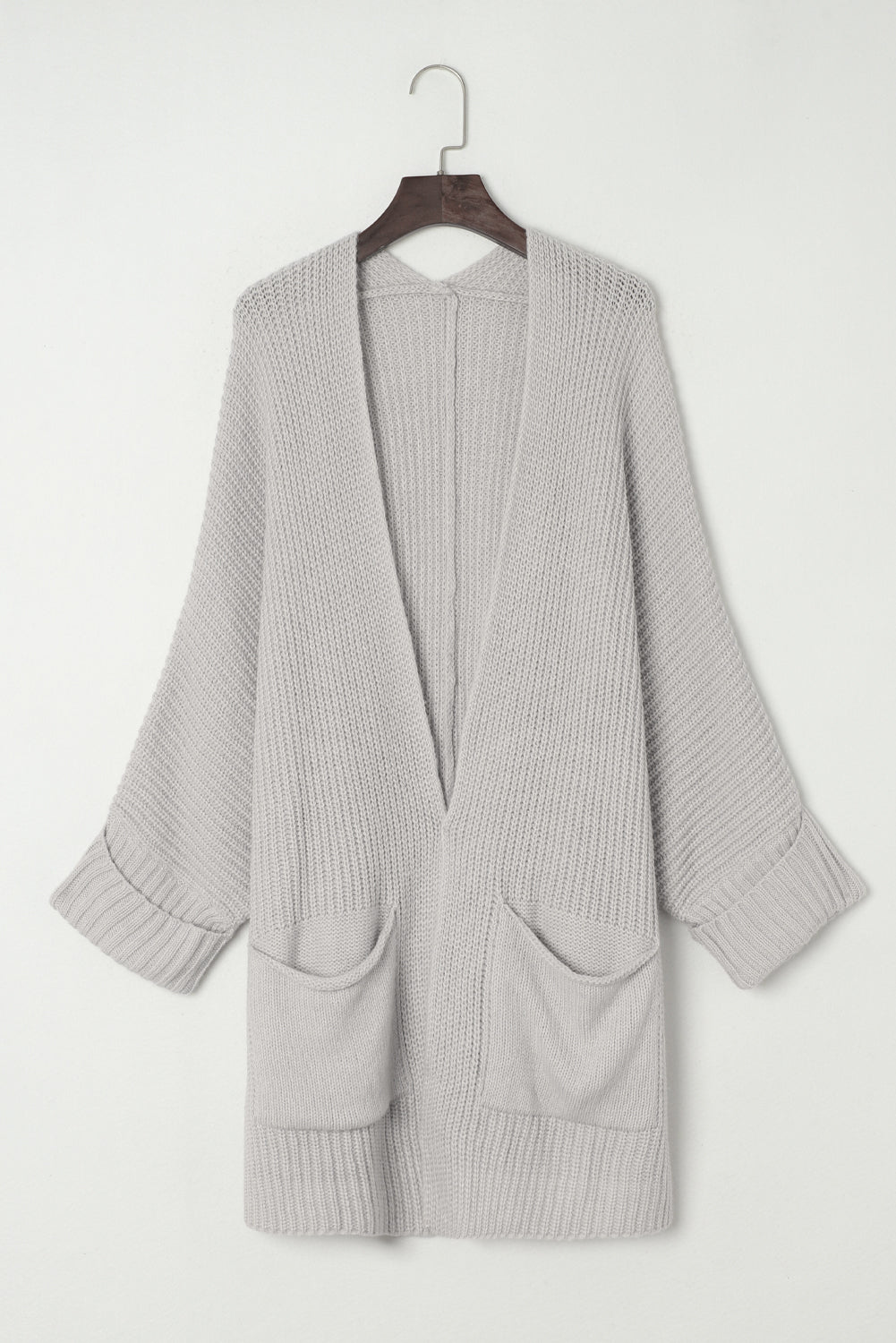 Solid Open Front Cardigan