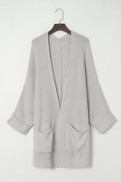 Solid Open Front Cardigan