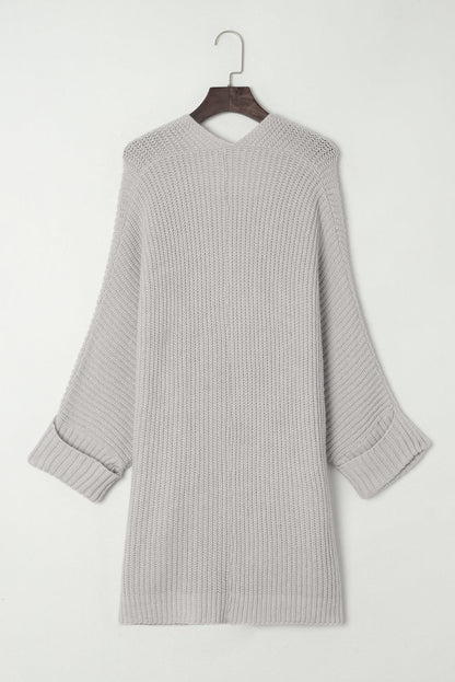 Solid Open Front Cardigan