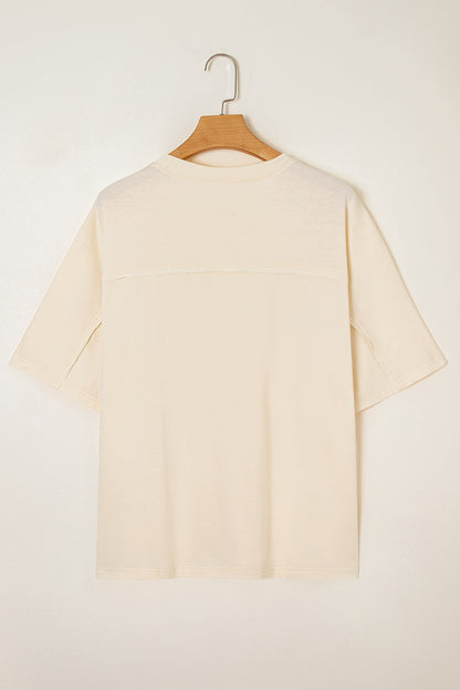 Flower Patchwork Reverse Seam Tee