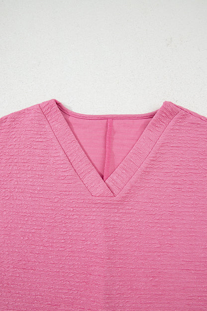 Textured T-Shirt and Shorts Set