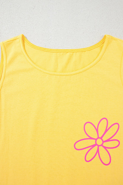 Sun Sleeveless Graphic Tank Top
