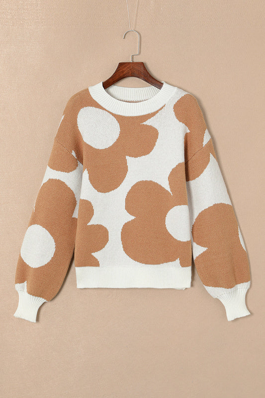 Floral Drop Shoulder Sweater