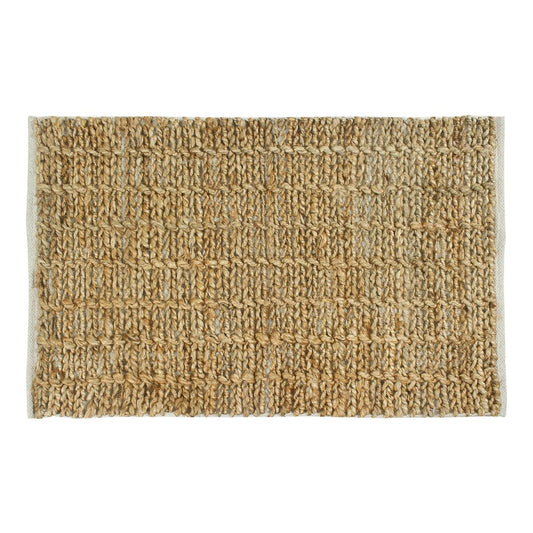 24x35 jute/chindi hemmed rug, natural/white