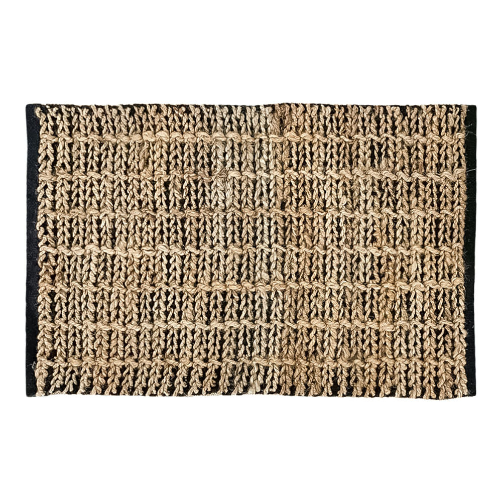 24x35 jute hemmed rug, bk/natural