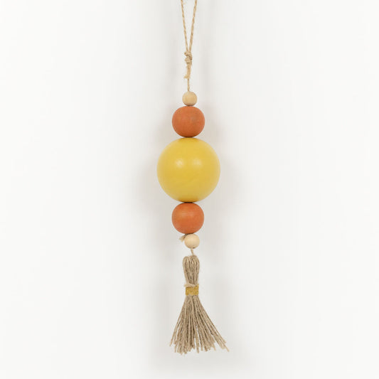 2x8x2 wd orn w/tassel (BEADS) yl/or/natural