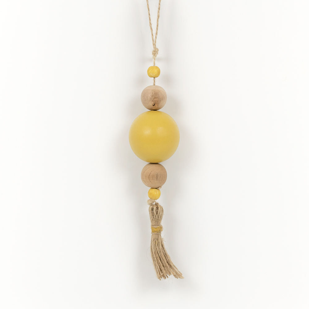 2x8x2 wd orn w/tassel (BEADS) yl/natural