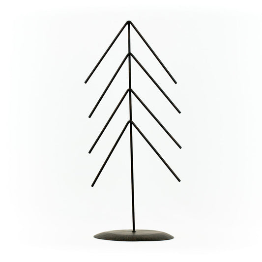 8" X 18" Metal Christmas Tree On Stand, Black