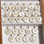 Gold Shell Initial Pendant Necklace