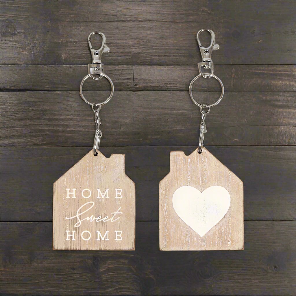 2.25x2.75x.25 reverse wood keychain (HOME) natural/white