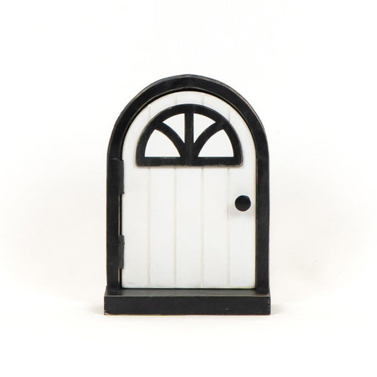 5x7x2 wd frm w/shlf (FAIRY DOOR) white/bk